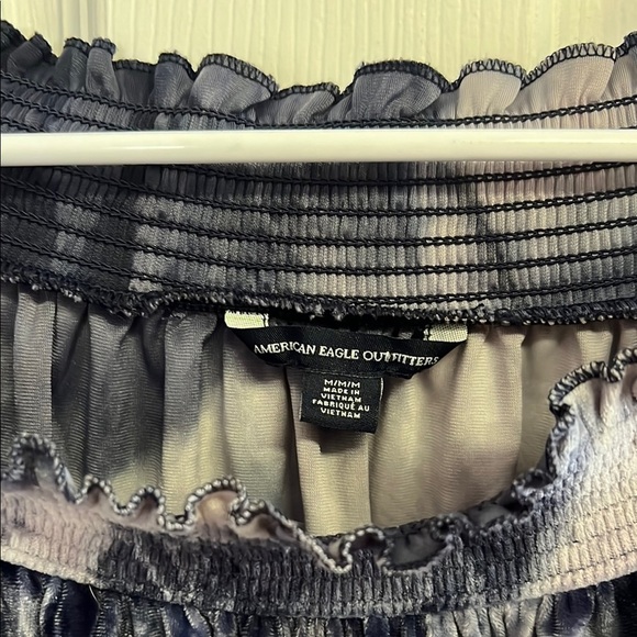 American Eagle Elegant Tie-Dye Velvety Women's Top - Picture 2 of 3